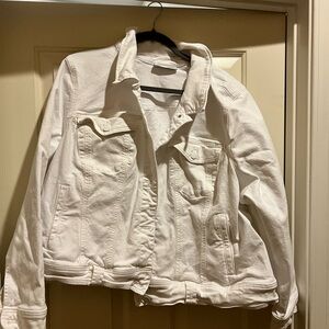 Lane Bryant White Denim Jacket – Classic, Fresh & Flattering